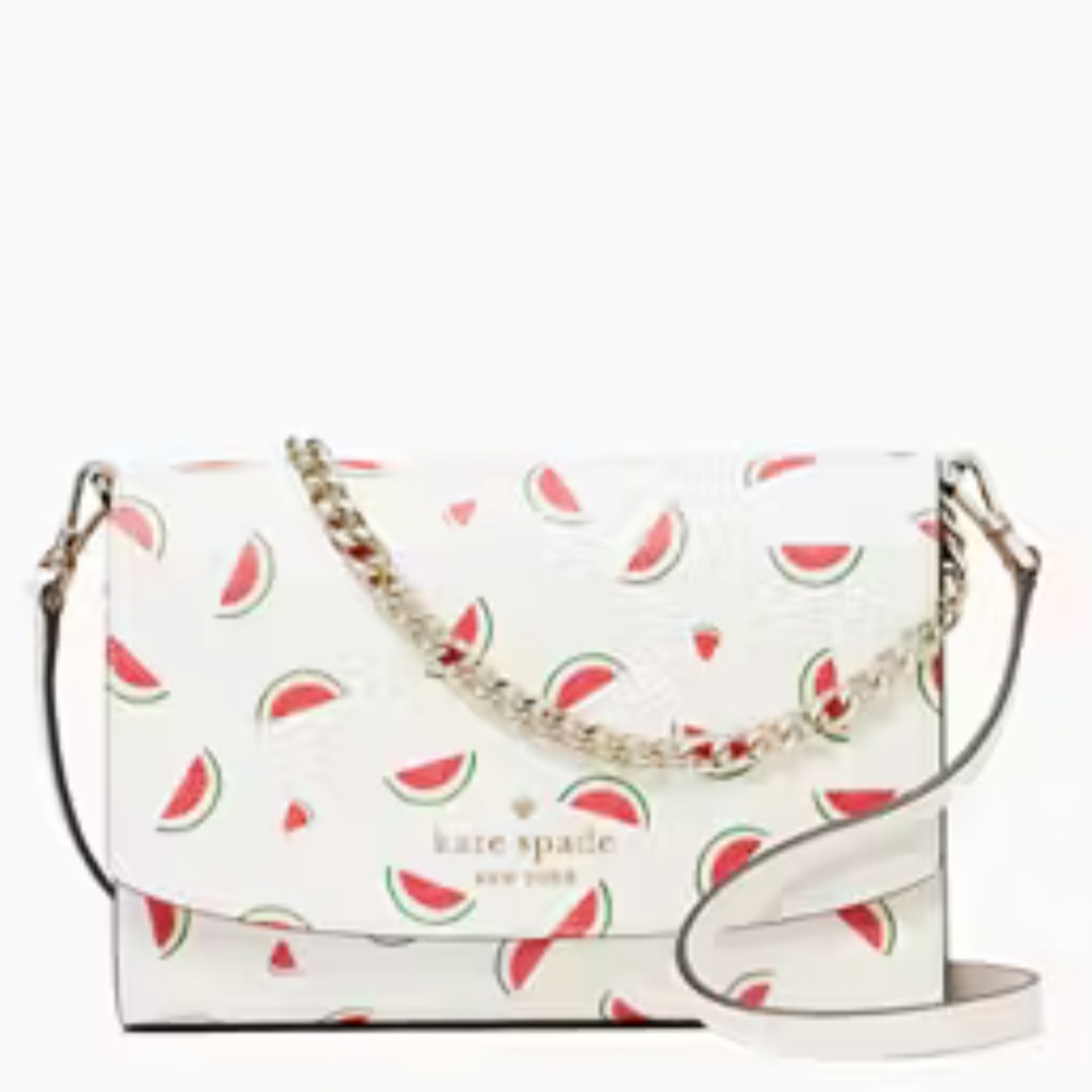 Kate Spade NWT Carson Convertible Watermelon Party w/ Chain and Crossbody Strap